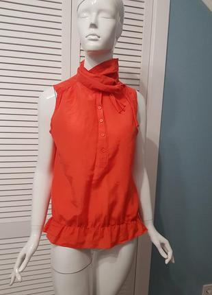 Легкая оригинальная необычная блуза шелк хлопок firetrap