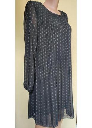 Шифоновое молодежное платье-гофре 46-50 размера