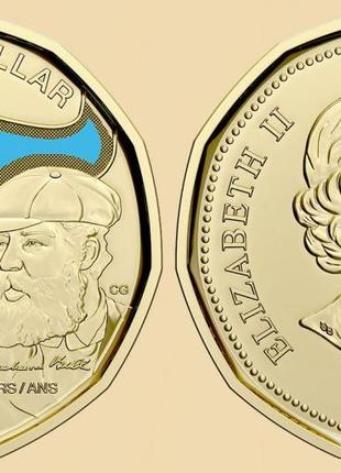 Монета Canada Канада 1 Dollar 2022 UNC цветная - 175 лет со дн...
