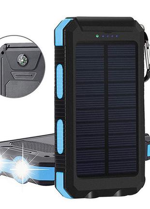 Power Bank Solar ES1600 павербанк + фонарик + компас с солнечн...