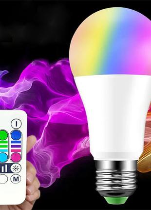Світлодіодна лампа Anslut LED RGB (806 lm) 9W/2700k E27