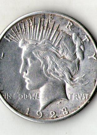 Монета США 1 долар 1923 рік Peace Dollar срібло 26.7 грам 900 ...