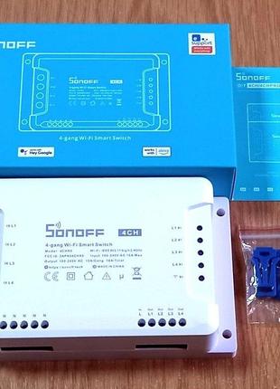 Sonoff 4CH R3 4-х Канальный WIFI Выключатель для Умного Дома