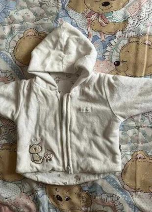 Теплая  кофта куртка Mothercare для новорожденного от 0 до 3 м...