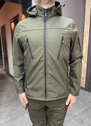 Куртка тактическая, Softshell, цвет Олива, размер M, демисезон...