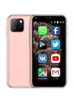Маленький мобильный смартфон сенсорный GtStar Soyes XS 11 Розовый