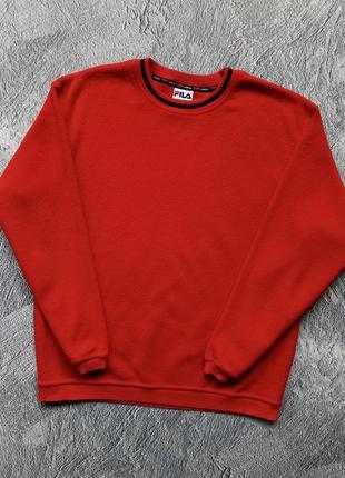 Флисовая кофта от fila vintage red