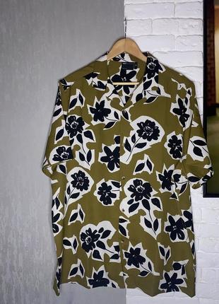 Рубашка в цветочный принт asos, xl 56р