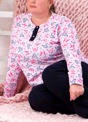 Женские батал пижамы 58 размер на флисе