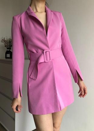 Розовое платье пиджак asos