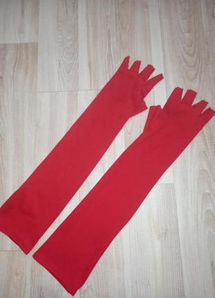 Карнавальные красные перчатки