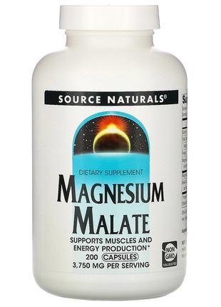 Магний малат 3750 мг Source Naturals яблочнокислый магний подд...