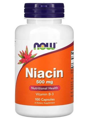 Ниацин 500 мг Now Foods Niacin витамин B3 никотиновая кислота ...