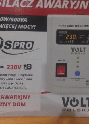 Інвертор Вольт польська Volt Polska Sinus PRO 500Е 12V ->230V