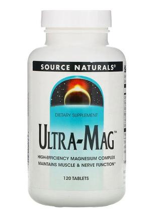 Source Naturals, Ультра Магній, Ultra-Mag, 120 таблеток