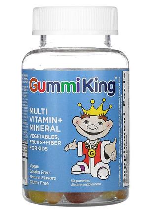 Мультивитамины и минералы для детей GummiKing с овощами фрукта...