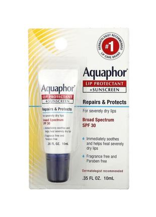 Aquaphor lip protectant + sunscreen, broad spectrum spf 30,  0...