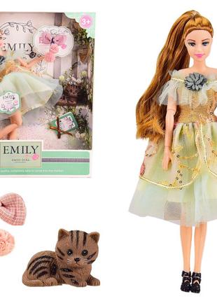 Лялька "Emily" з домашнім улюбленцем та аксесуарами, шарнірна ...