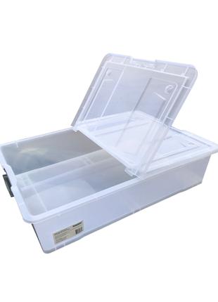 Ящик для хранения HomeStar прозрачный 76 х 56 х 19 см 60 л (А0...