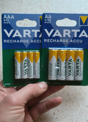 Аккумуляторные батарейки Varta 1.2в