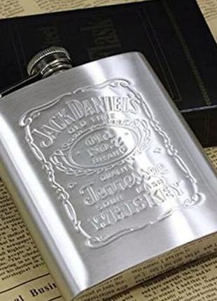 Фляга металлическая "Jack Daniels" на 200 мл. с лейкой арт. 03348