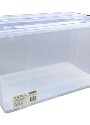 Ящик для хранения HomeStar прозрачный 56 х 38 х 21 см 33 л (А0...