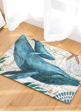 Абсорбирующий коврик «синий кит» 40×60 см