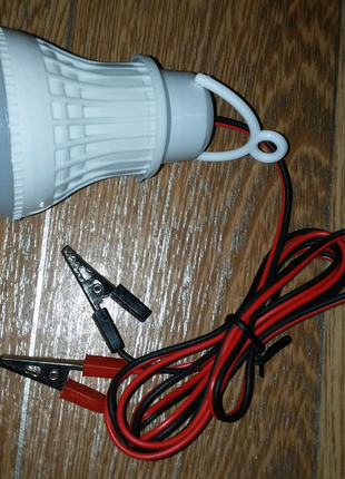 Лампа 12в з проводом і кракодилами