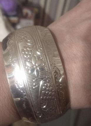 Красивый серебрянный браслет ширина 3,5см avon на узкую руку