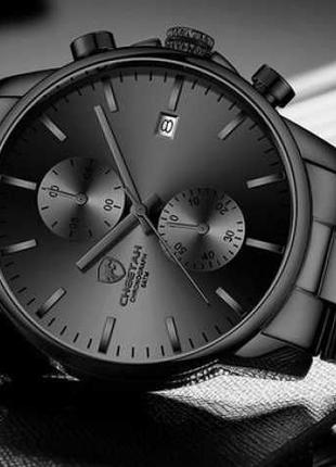 Чоловічий наручний кварц годинник із хронографом годинник чоловий