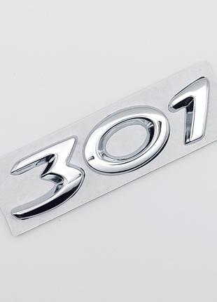 Эмблема надпись 301 (металл, хром), Peugeot