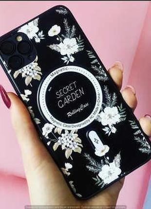 TPU+PC чехол Secret Garden with MagSafe для Apple iPhone 14 (6...