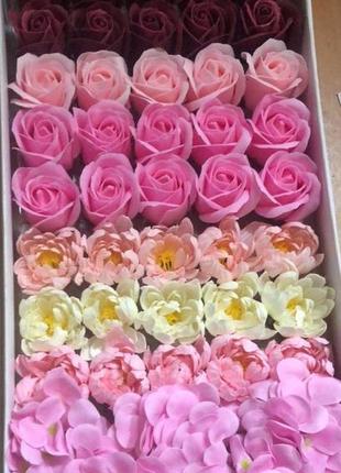 Мыльные розы, гортензии, хризантемы (микс № 157) для роскошных...