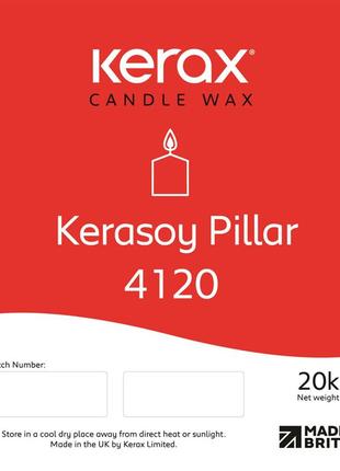 Соевый воск для столбовых формовых колонных свечей Kerasoy Pillar