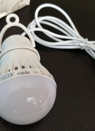 Ліхтар. USB Лампочка підвісна лампа 3 Вт на дроті довжиною 110
