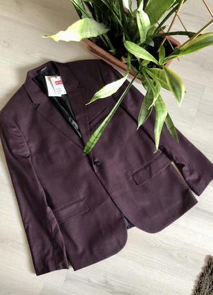 Пиджак мужской приталенного кроя h&amp;m, размера 56,бордового...