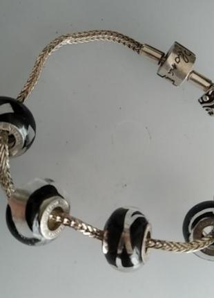 Rhona sutton срібний браслет з шармами pandora