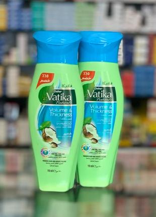 Восстанавливающий шампунь для объема волос Dabur Vatika Tropic...