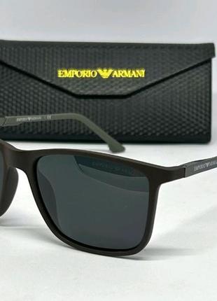 Emporio armani очки мужские солнцезащитные в коричневой матово...