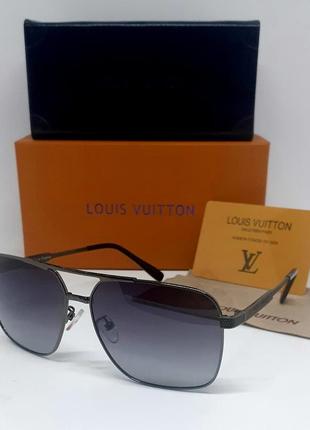Louis vuitton чоловічі сонцезахисні окуляри чорні в металі пол...