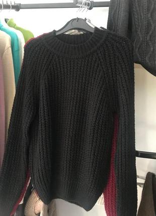 Светр українського виробника свитер уютный черный чорний