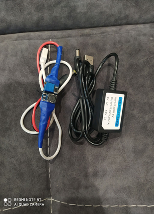 USB кабель живлення від повербанка 5v для WIFI 9v-12v