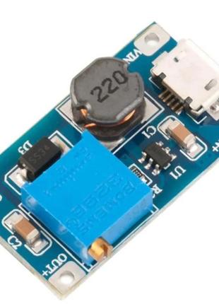Повышающий преобразователь MT3608 LM2577 Micro USB 2 А Трансфо...