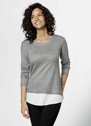 Жіночий однотонний светр вільного крою esmara, розмір l, сірий