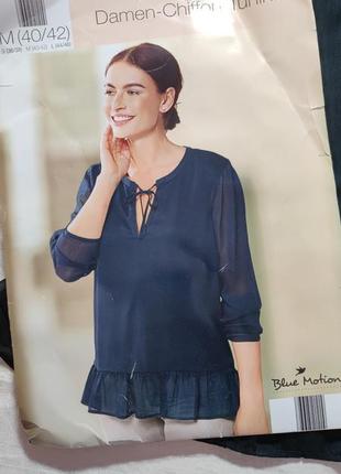 Жіноча однотонна блуза вільного крою blue motion, розмір m (40...