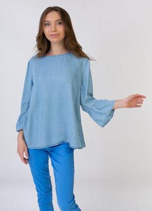 Женская блузка джинсовая esmara, размер l, синий