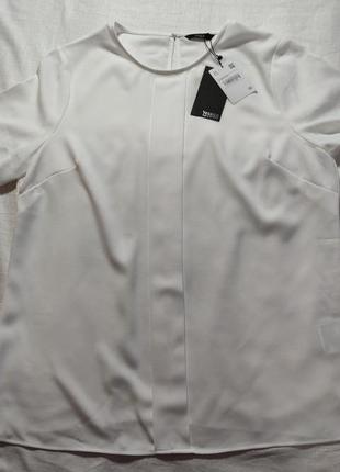 Жіноча однотонна блуза jessica (c&a), розмір l, білий