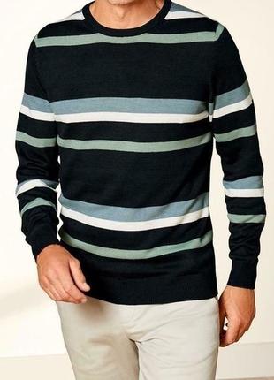 Чоловічий светр в смужку livergy, розмір m(48/50)