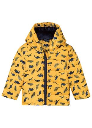 Детская теплая куртка с динозаврами lupilu, размер 68 (4-6 мес...