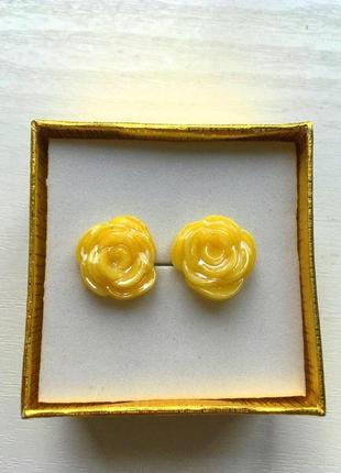 Серьги, роза, розочки, розы